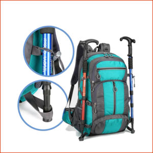 露營背包_登山杖收納_防水_大容量_旅行(綠色36cm高61cm厚20cm 1.25kg)