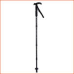 登山杖手杖 鋁合金伸縮杖 爬山裝備 步行登山拐杖（酷黑色, 110cm）