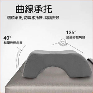 美容院-趴枕/推拿按摩/床上記憶棉護眼趴睡枕 (11*21*31cm)
