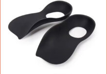 十波爾1988 - 日本扁平足矯正鞋墊黑色（FP-L碼40-46）/腳外翻/xo型腿神器/足弓墊矯正器